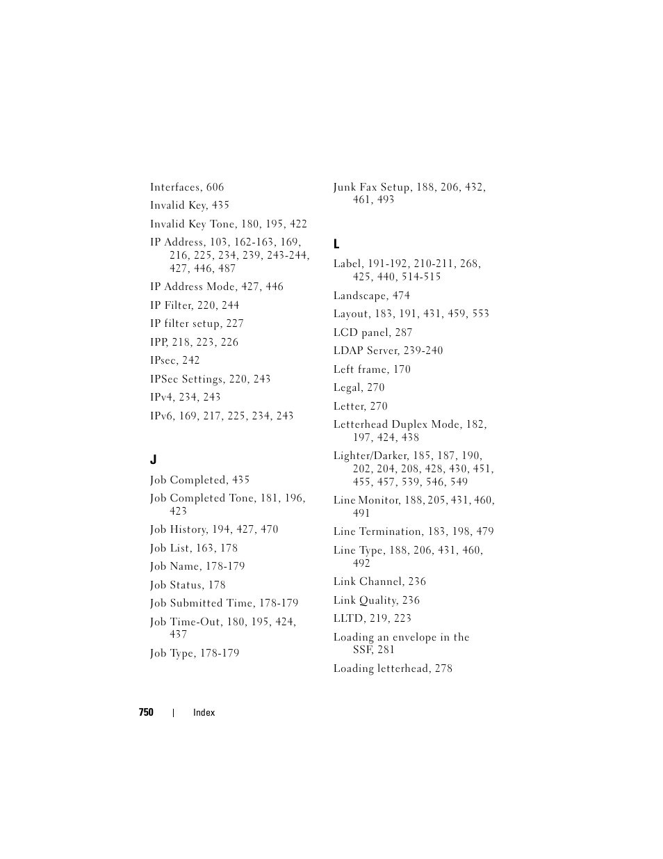 Dell 2155cn/cdn Color Laser Printer User Manual | Page 752 / 761