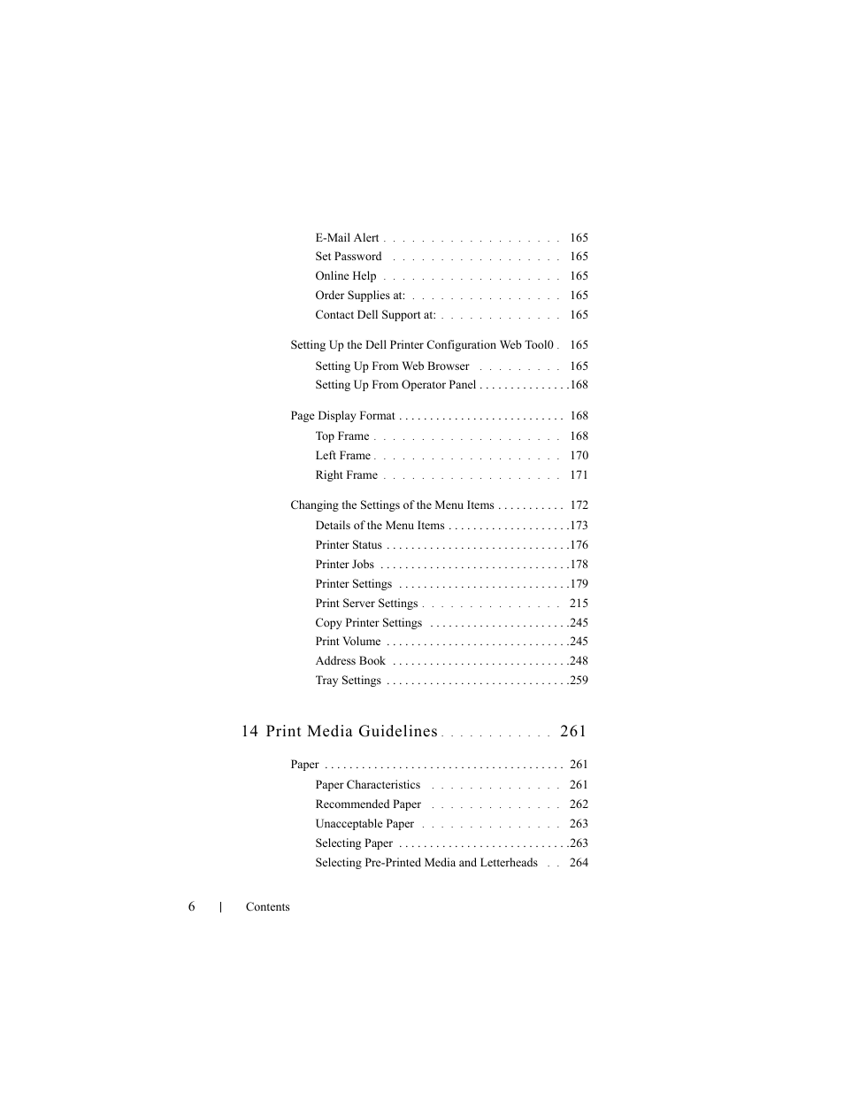 14 print media guidelines | Dell 2155cn/cdn Color Laser Printer User Manual | Page 8 / 761
