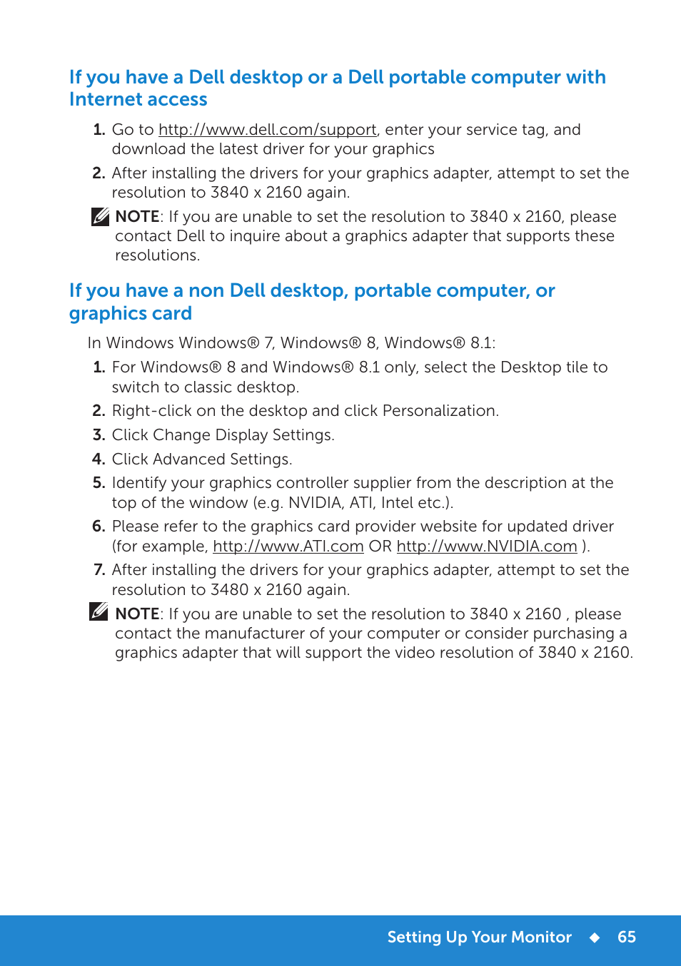 Dell P2815Q Monitor User Manual | Page 65 / 78