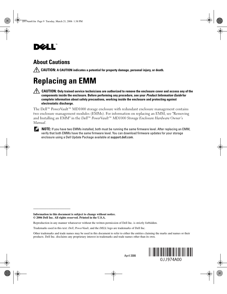 Dell POWERVAULT MD1000 User Manual | 1 page