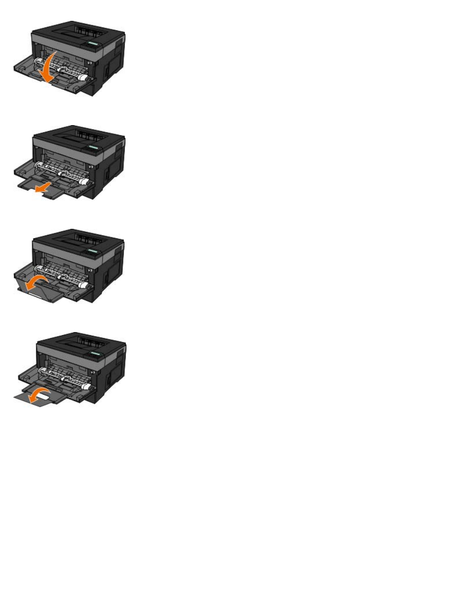 Loading the multipurpose feeder | Dell 2330d/dn Mono Laser Printer User Manual | Page 88 / 133