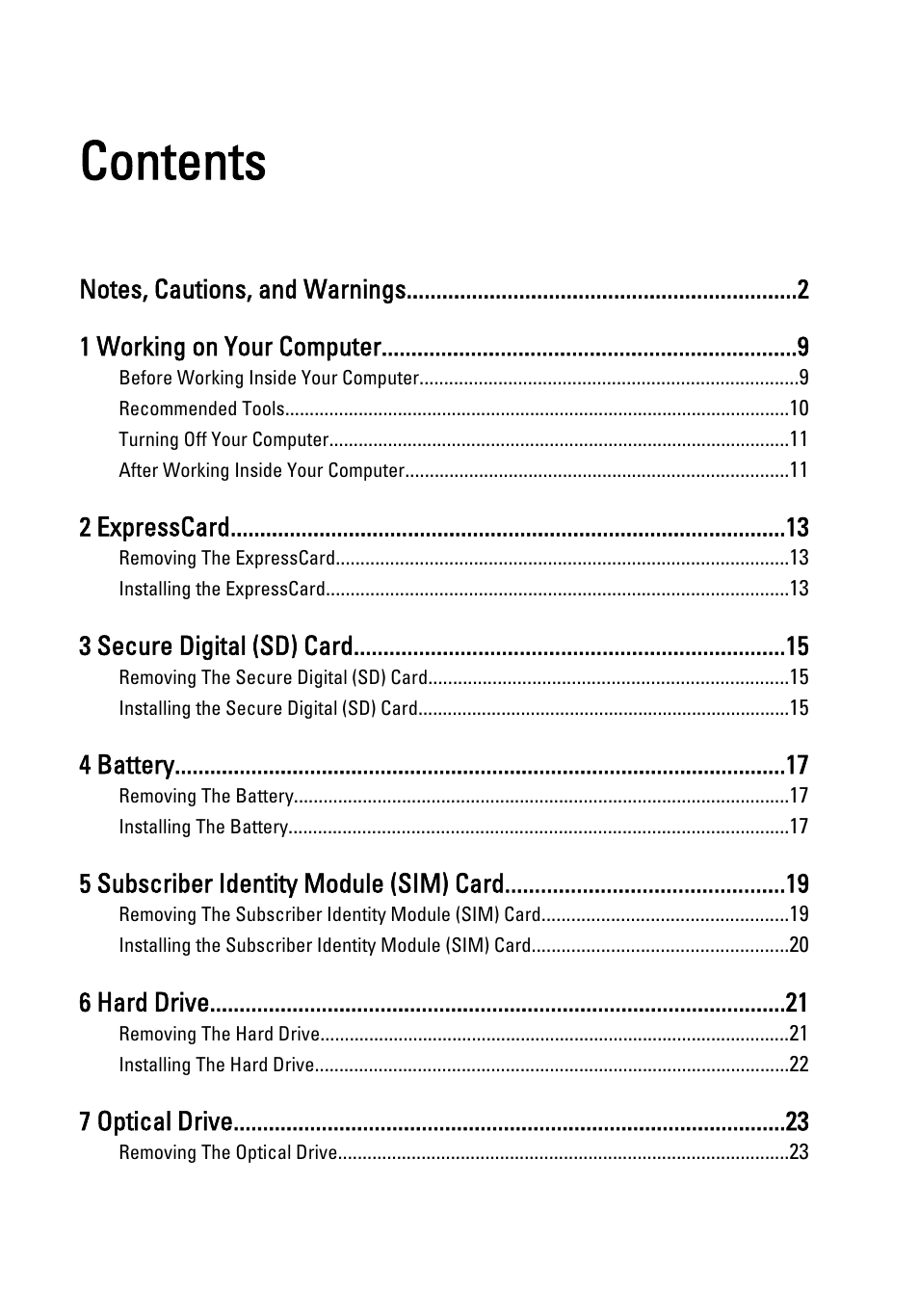 Dell Latitude E6320 (Early 2011) User Manual | Page 3 / 117