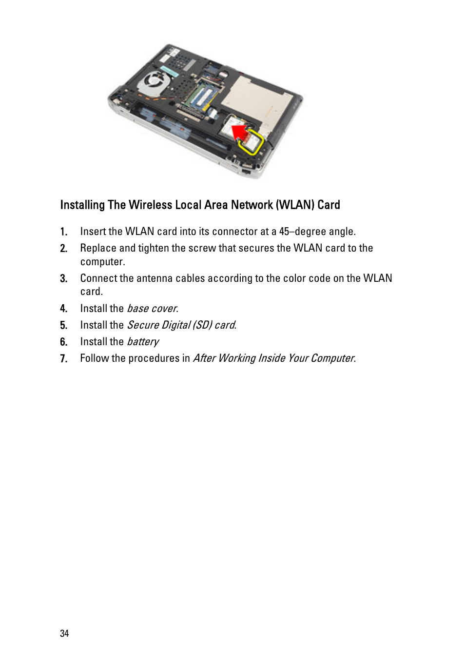 Dell Latitude E6320 (Early 2011) User Manual | Page 34 / 117