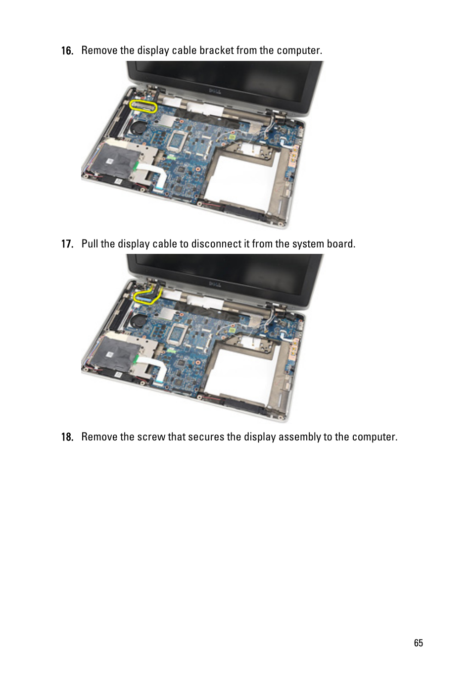 Dell Latitude E6320 (Early 2011) User Manual | Page 65 / 117