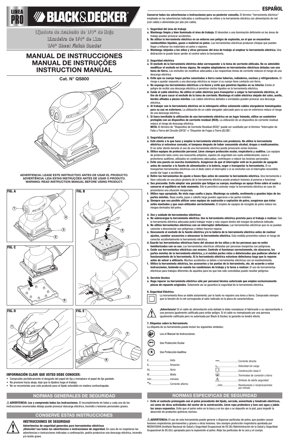 Black & Decker Linea Pro QS800 User Manual | 6 pages