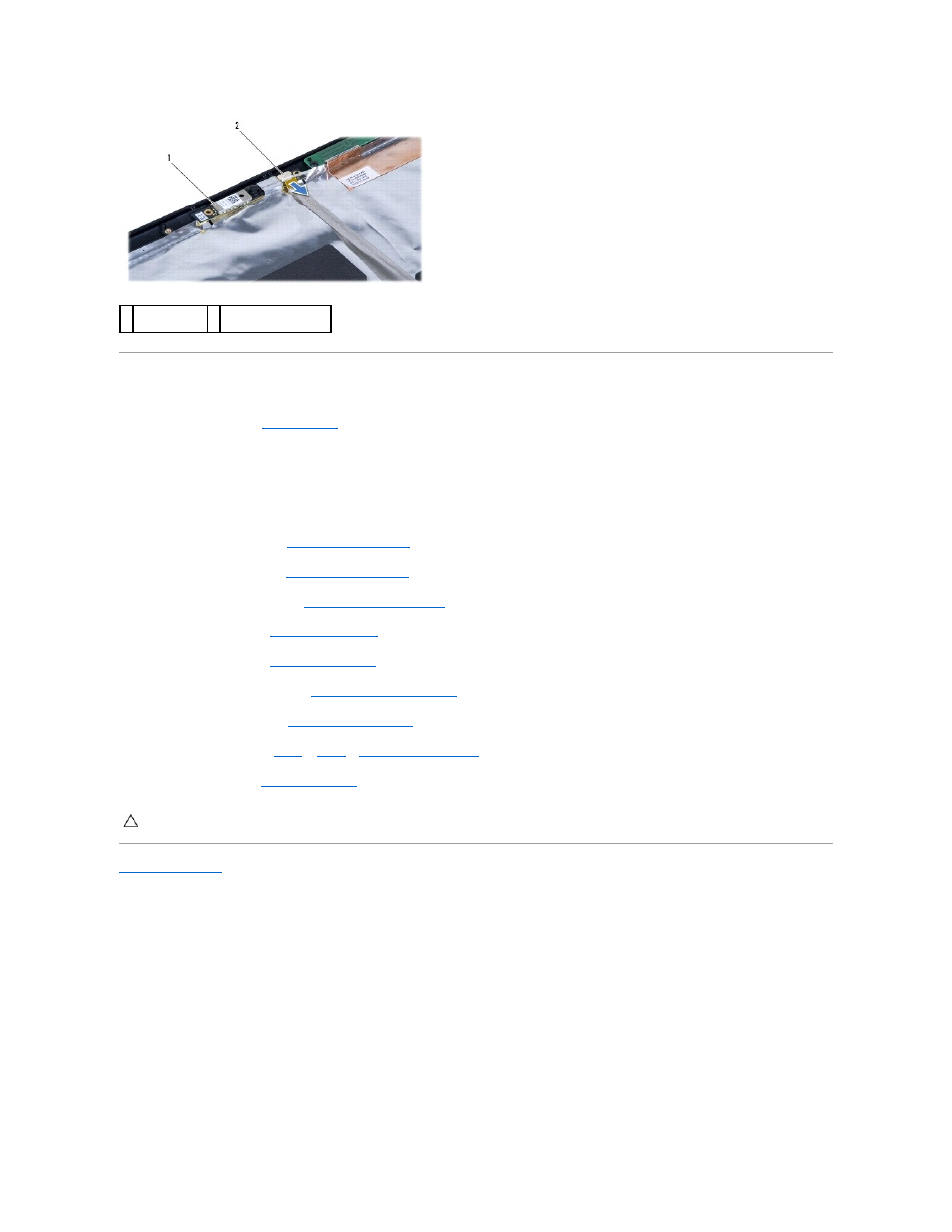 Replacing the camera module | Dell Inspiron 14 (M4010, Mid 2010) User Manual | Page 11 / 53