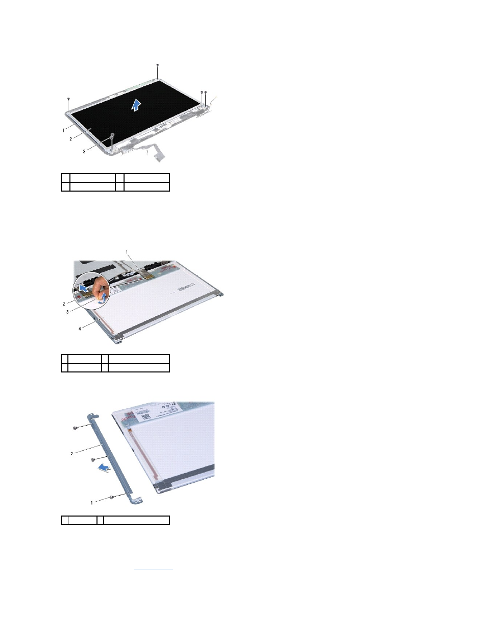Replacing the display panel | Dell Inspiron 14 (M4010, Mid 2010) User Manual | Page 23 / 53