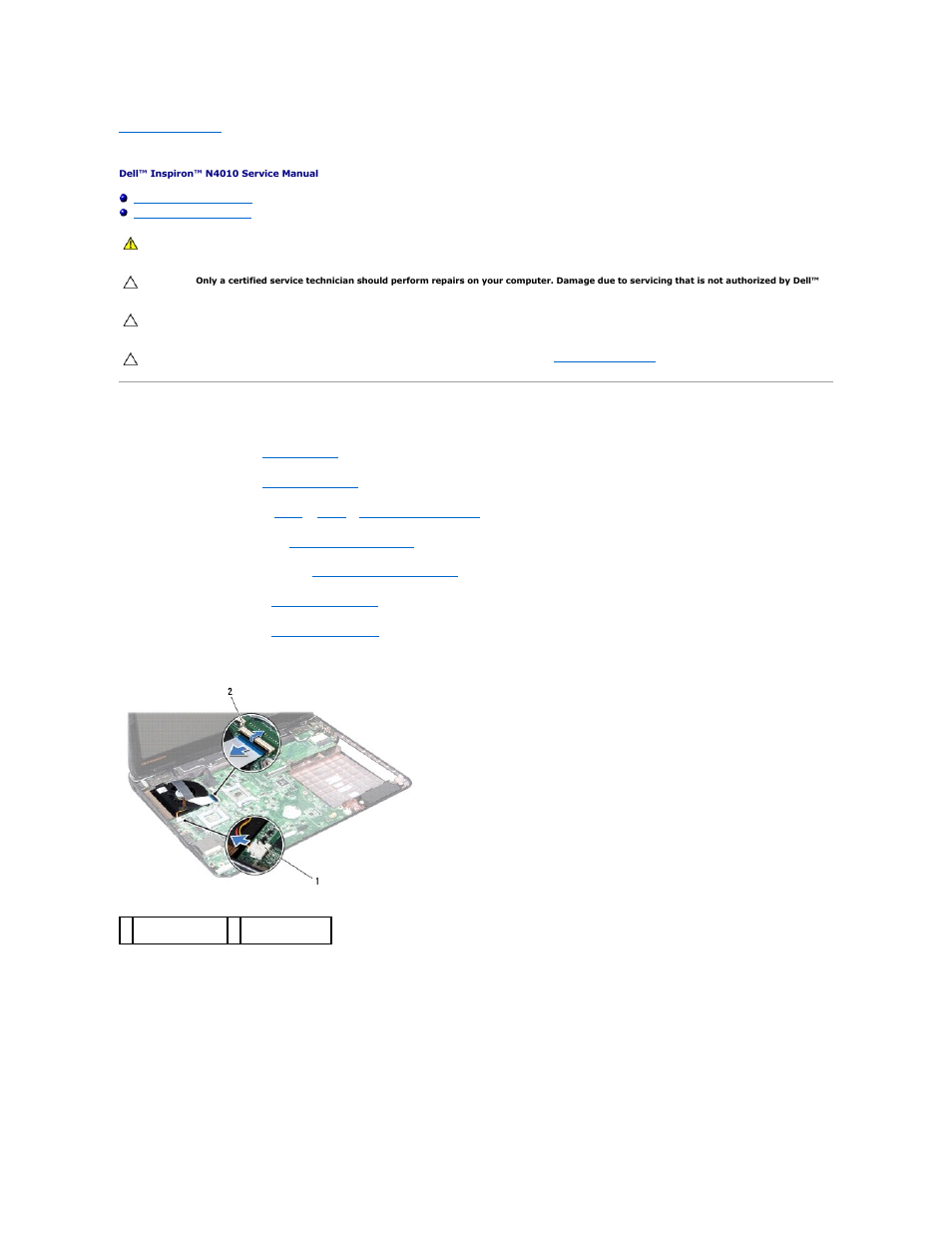 Thermal fan, Removing the thermal fan | Dell Inspiron 14 (M4010, Mid 2010) User Manual | Page 26 / 53