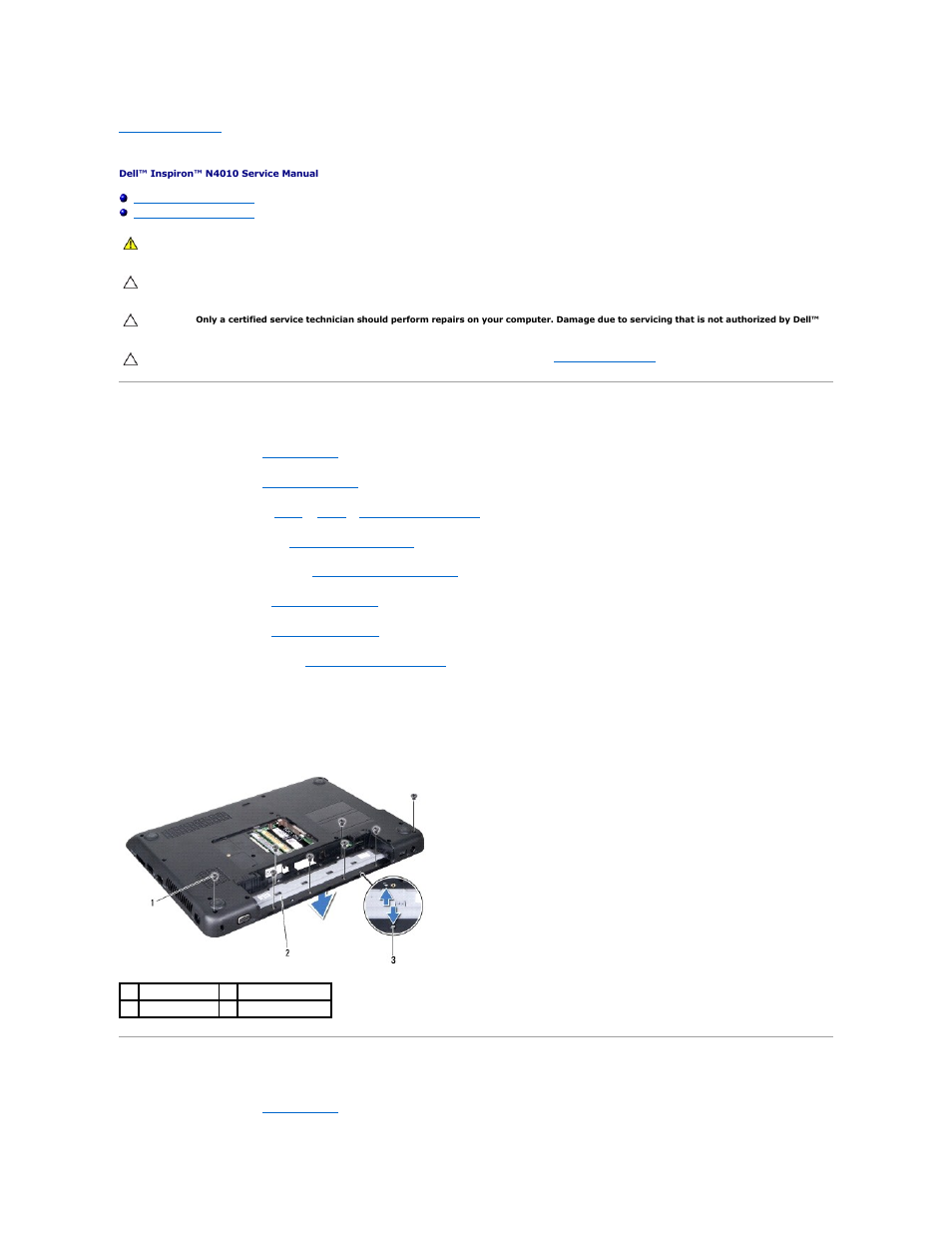 Middle cover, Removing the middle cover, Replacing the middle cover | Dell Inspiron 14 (M4010, Mid 2010) User Manual | Page 30 / 53