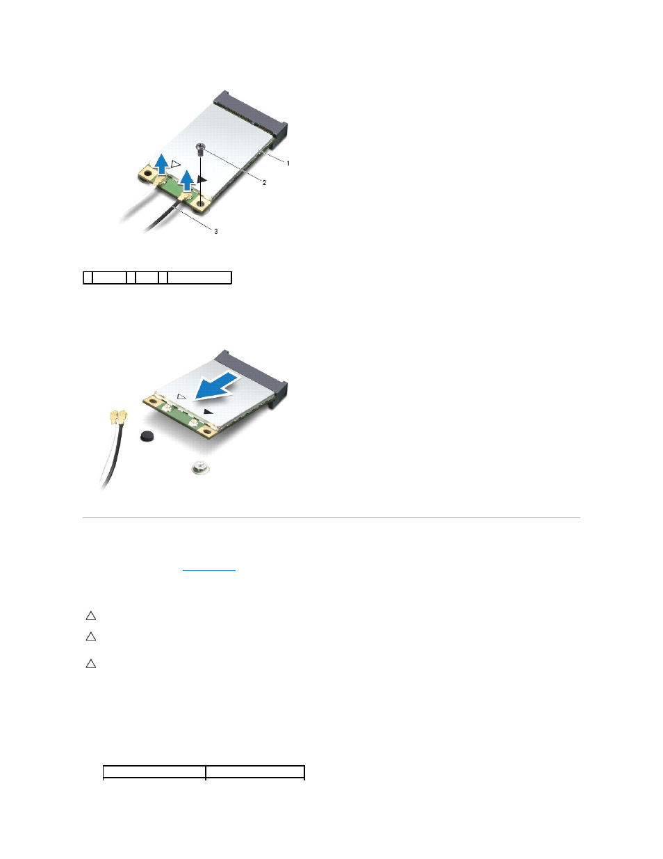 Replacing the mini-card(s) | Dell Inspiron 14 (M4010, Mid 2010) User Manual | Page 40 / 53