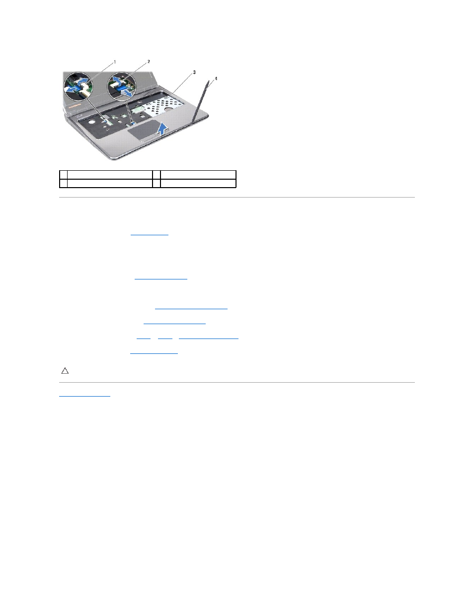 Replacing the palm rest | Dell Inspiron 14 (M4010, Mid 2010) User Manual | Page 45 / 53