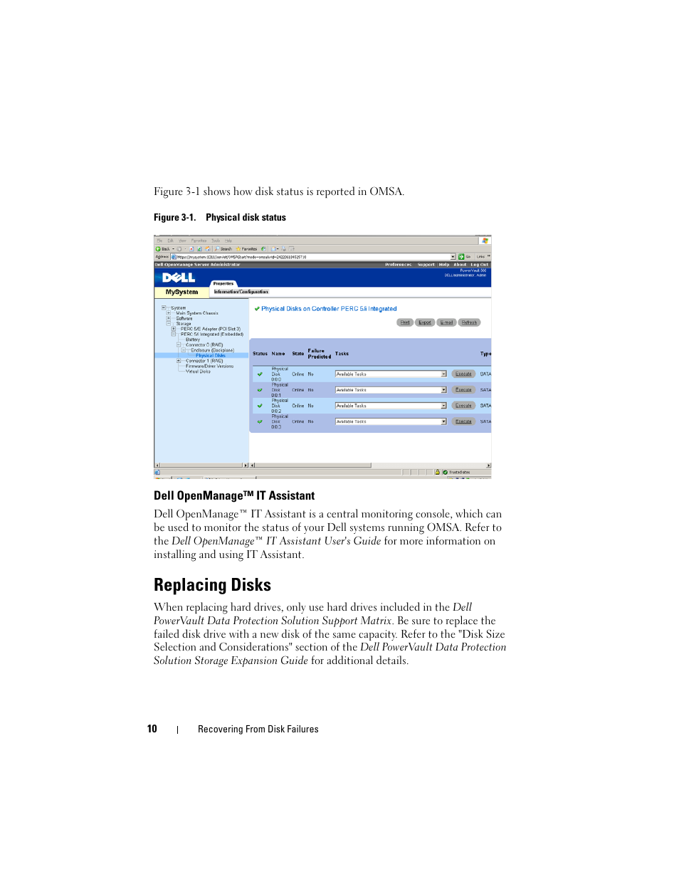 Replacing disks | Dell PowerVault DP600 User Manual | Page 10 / 40