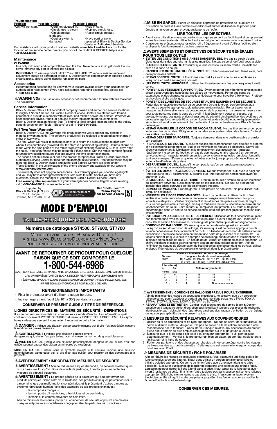 Mode d’emploi | Black & Decker 90518515 User Manual | Page 3 / 6