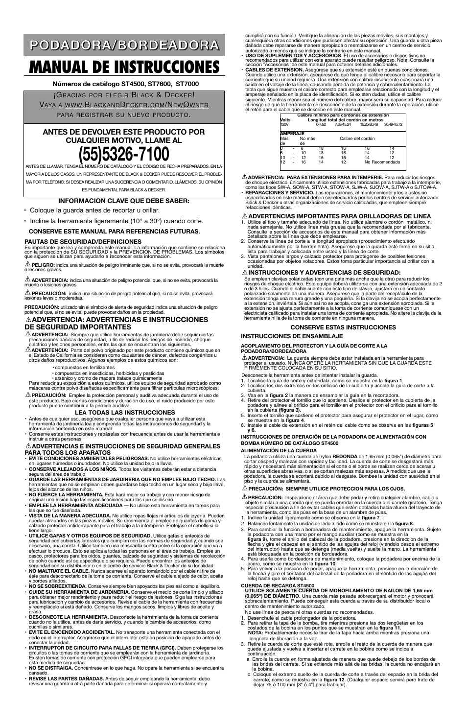 Manual de instrucciones | Black & Decker 90518515 User Manual | Page 5 / 6