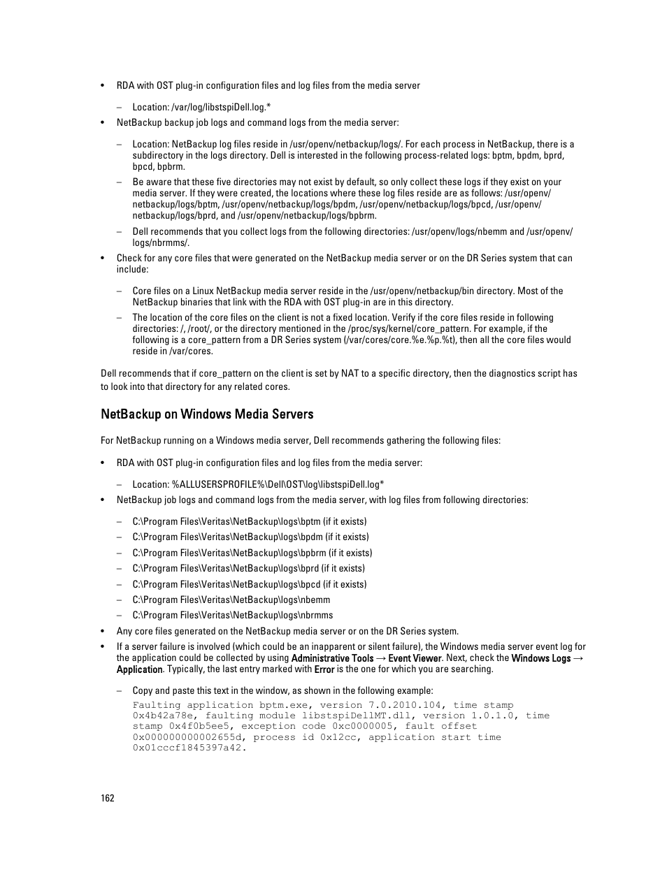 Netbackup on windows media servers | Dell PowerVault DR2000v User Manual | Page 162 / 191