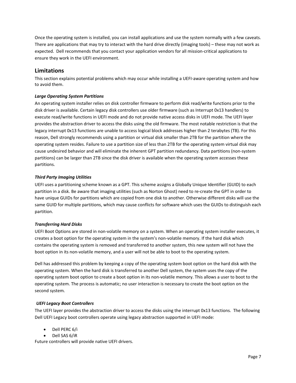 Limitations | Dell PowerEdge M710HD User Manual | Page 9 / 9