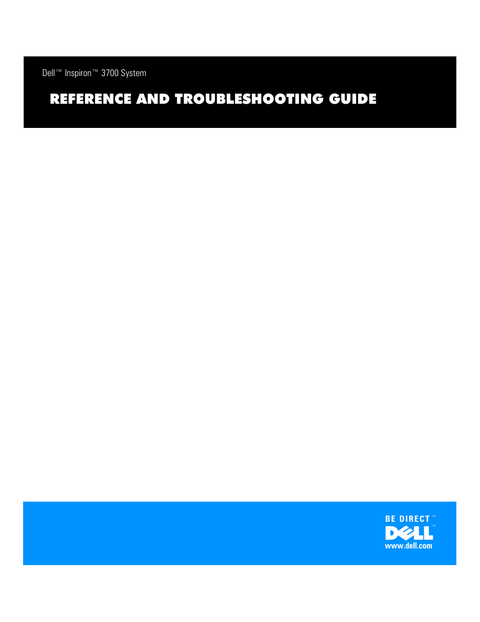 Dell Inspiron 3700 User Manual | 178 pages