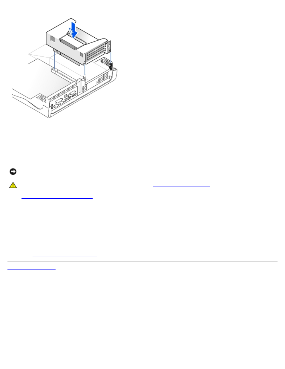 Removing the pci riser board, Replacing the pci riser board | Dell OptiPlex GX50 User Manual | Page 56 / 78