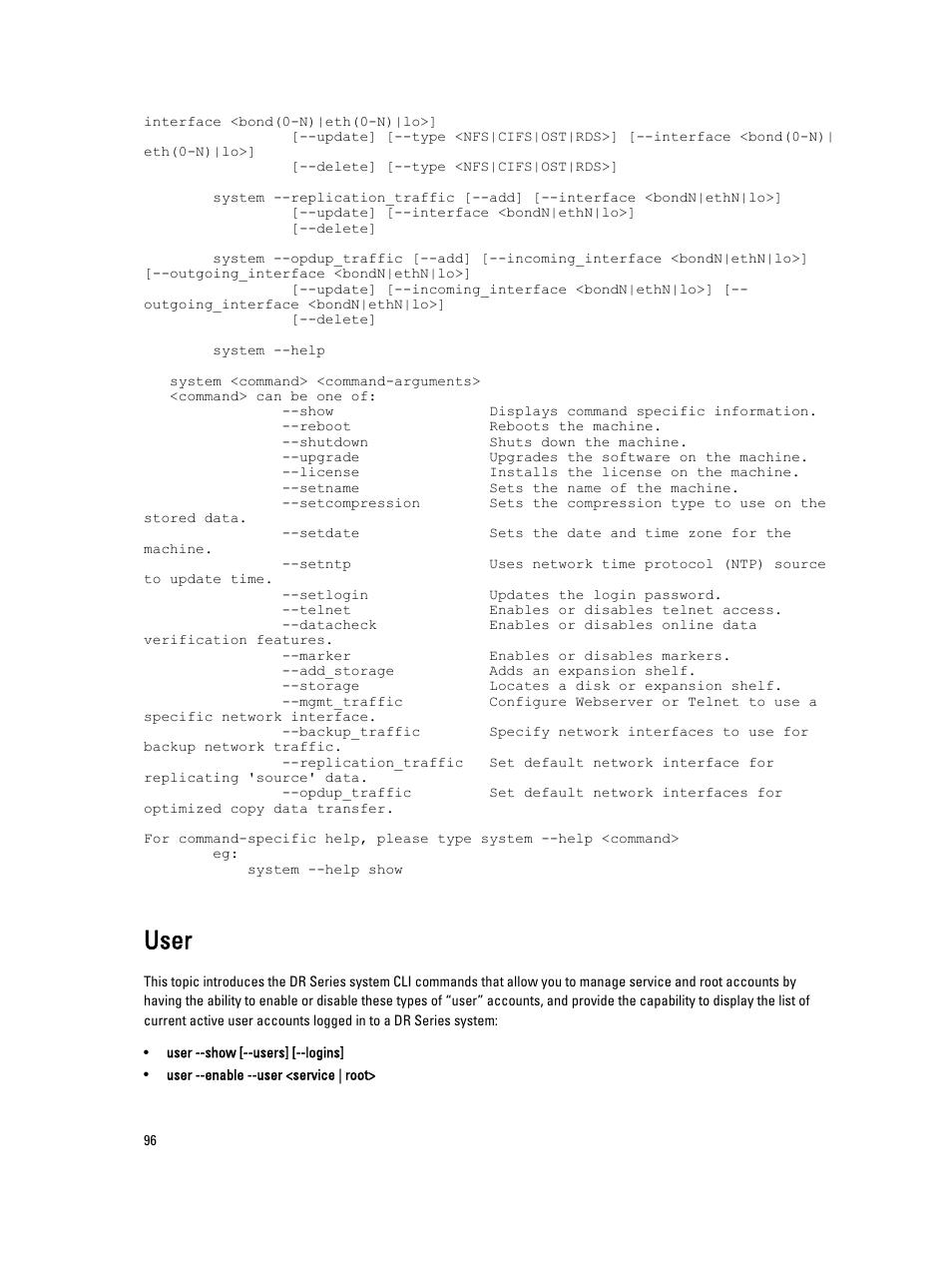 User | Dell DR4000 User Manual | Page 96 / 150