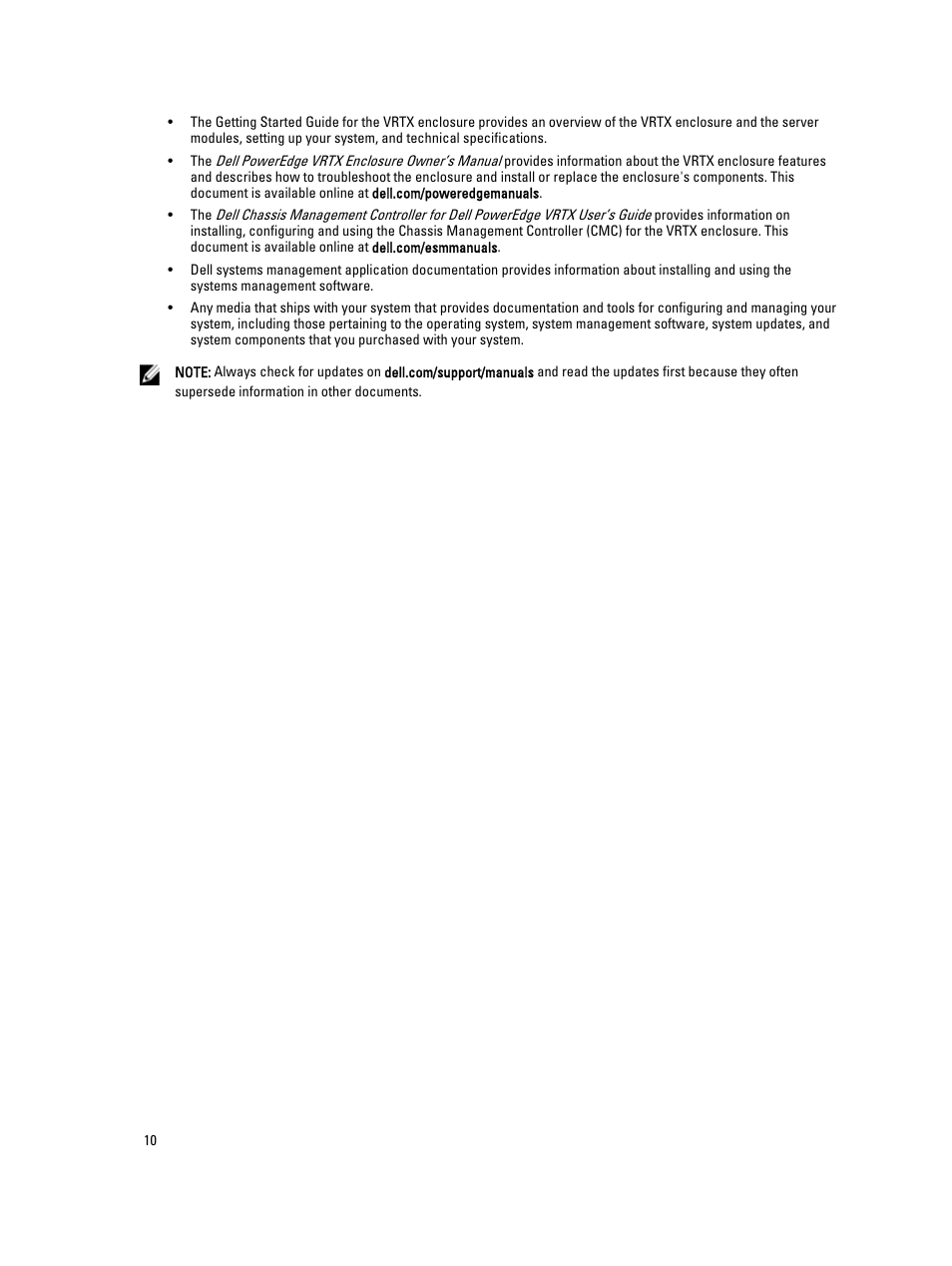 Dell PowerEdge VRTX User Manual | Page 10 / 143