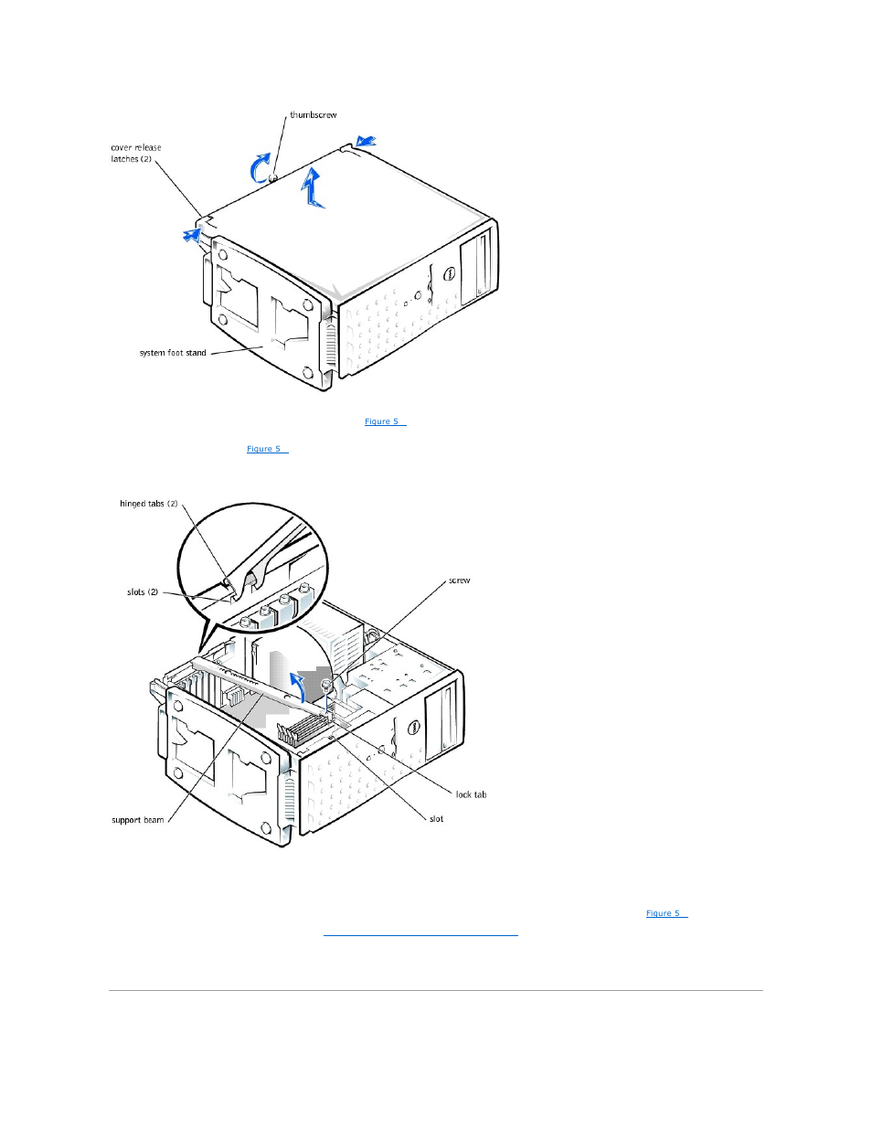 Replacing the system cover and support beam | Dell PowerEdge 500SC User Manual | Page 27 / 65