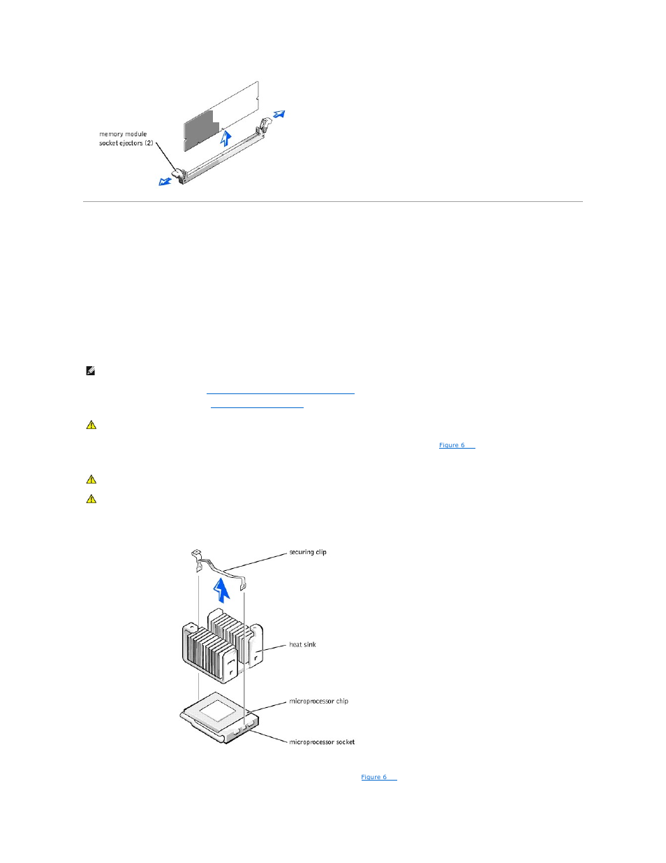 Upgrading the microprocessor, Replacing the microprocessor | Dell PowerEdge 500SC User Manual | Page 43 / 65