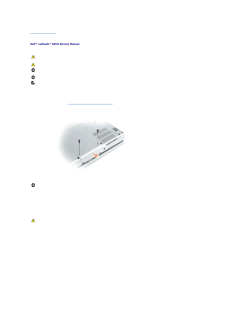 Hard drive, Removing the hard drive and carrier, Removing the hard drive from the carrier | Dell Latitude D810 User Manual | Page 24 / 51