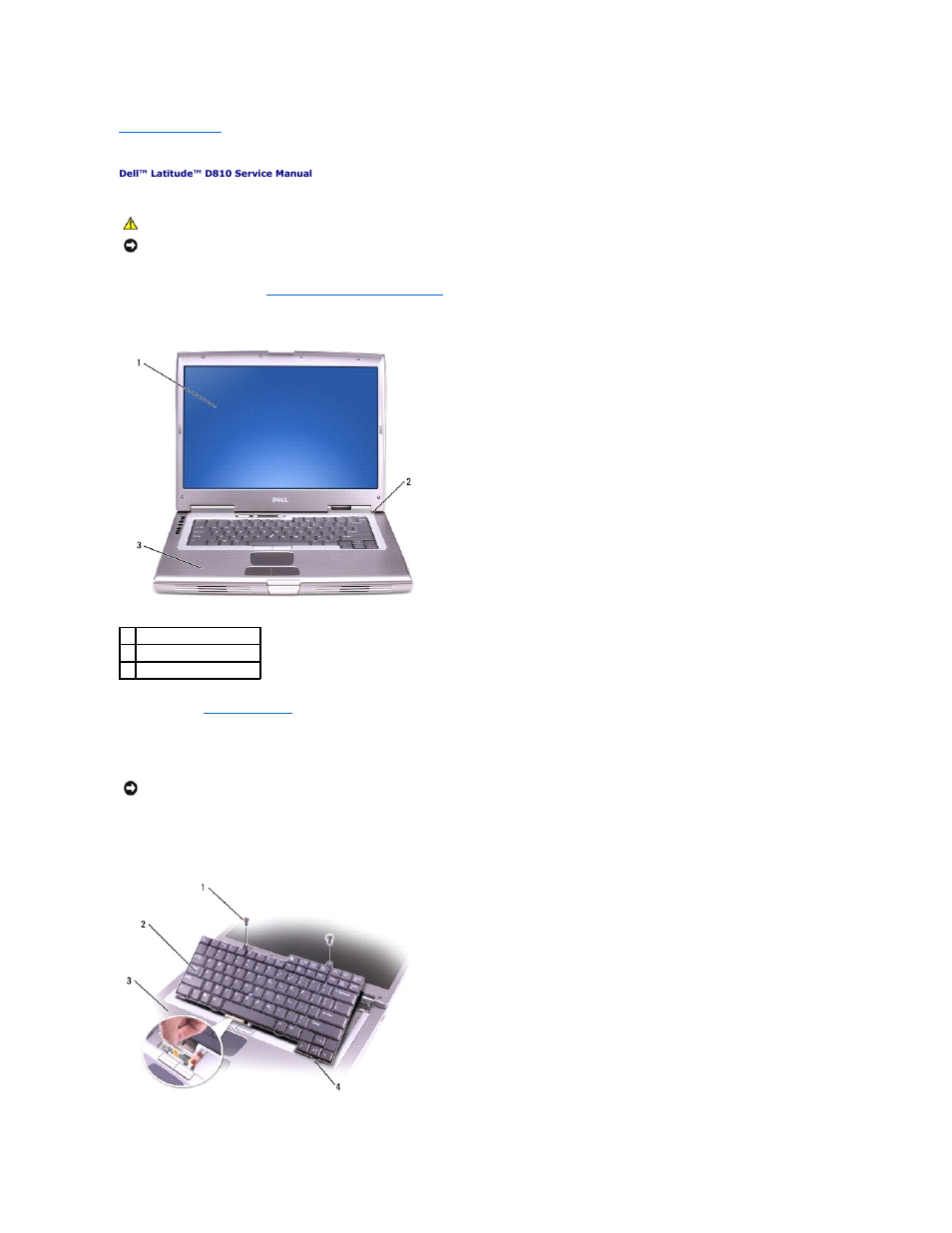 Keyboard | Dell Latitude D810 User Manual | Page 26 / 51