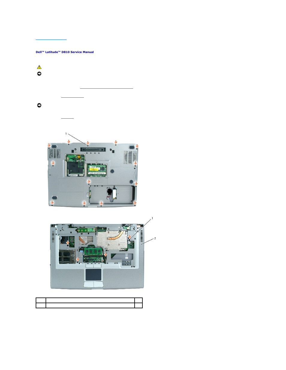 Palm rest | Dell Latitude D810 User Manual | Page 28 / 51