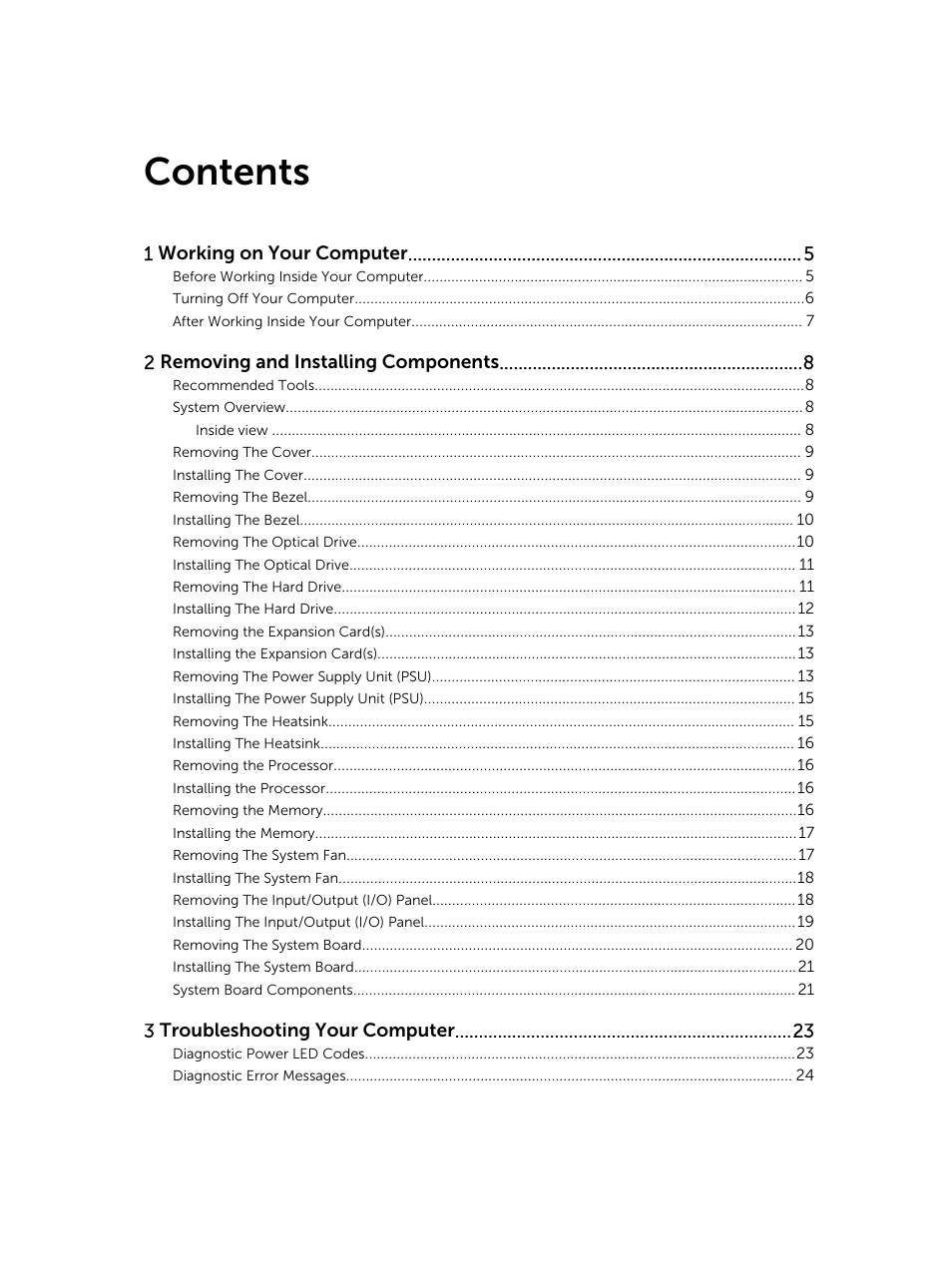 Dell Vostro 3800 Slim Tower (Late 2013) User Manual | Page 3 / 37