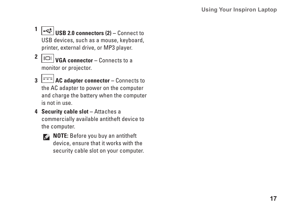 Dell Inspiron Mini 12 (1210, Late 2008) User Manual | Page 19 / 62