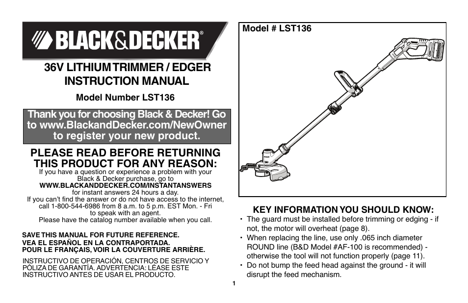 Black & Decker LST136 User Manual | 48 pages