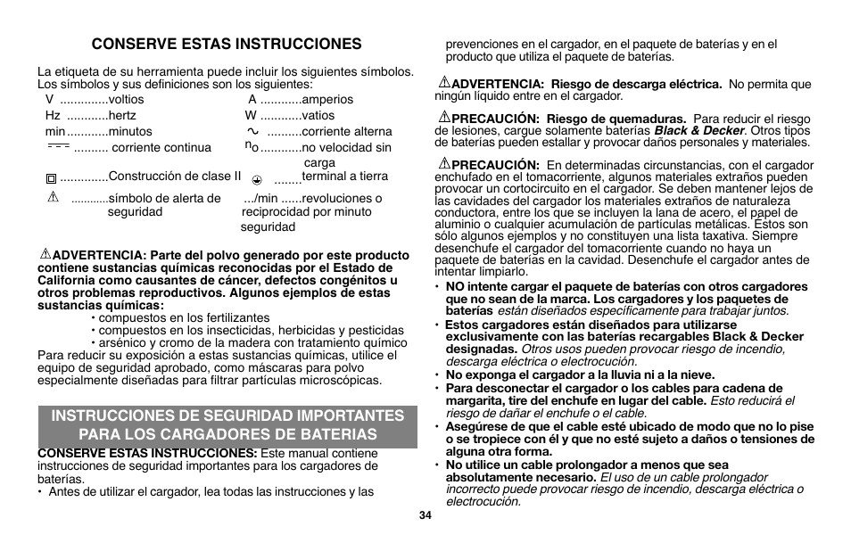 Black & Decker LST136 User Manual | Page 34 / 48