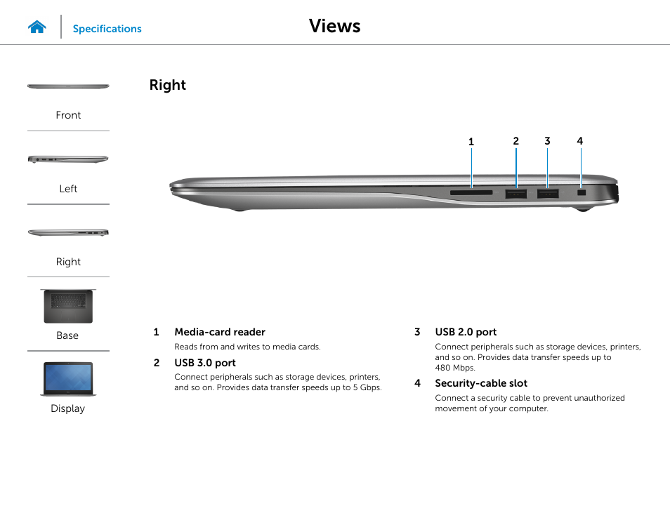 Right, Views | Dell Inspiron 15 7547 User Manual | Page 4 / 22