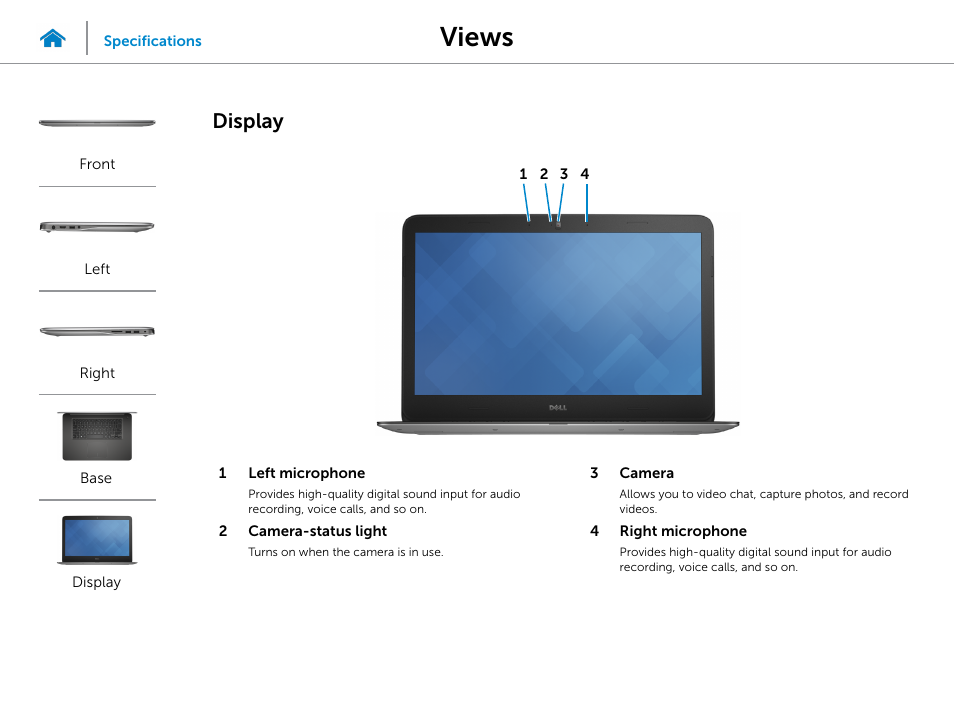 Display, Views | Dell Inspiron 15 7547 User Manual | Page 6 / 22