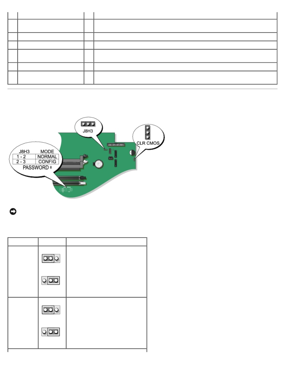 Jumper settings | Dell Precision 360 User Manual | Page 7 / 24