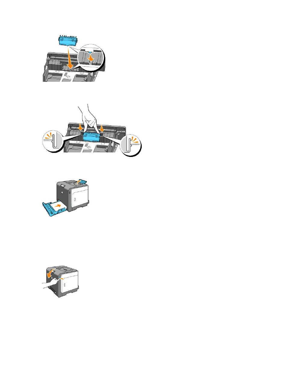 Cleaning the separator roller inside the printer | Dell 1320c Network Color Laser Printer User Manual | Page 113 / 137