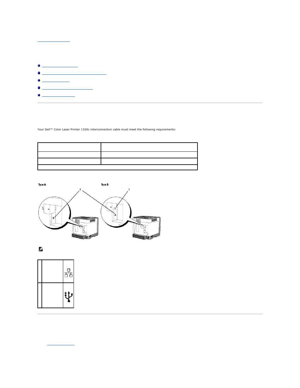 Connecting your printer, Choosing the right cable, Connecting the printer directly to a computer | Dell 1320c Network Color Laser Printer User Manual | Page 12 / 137