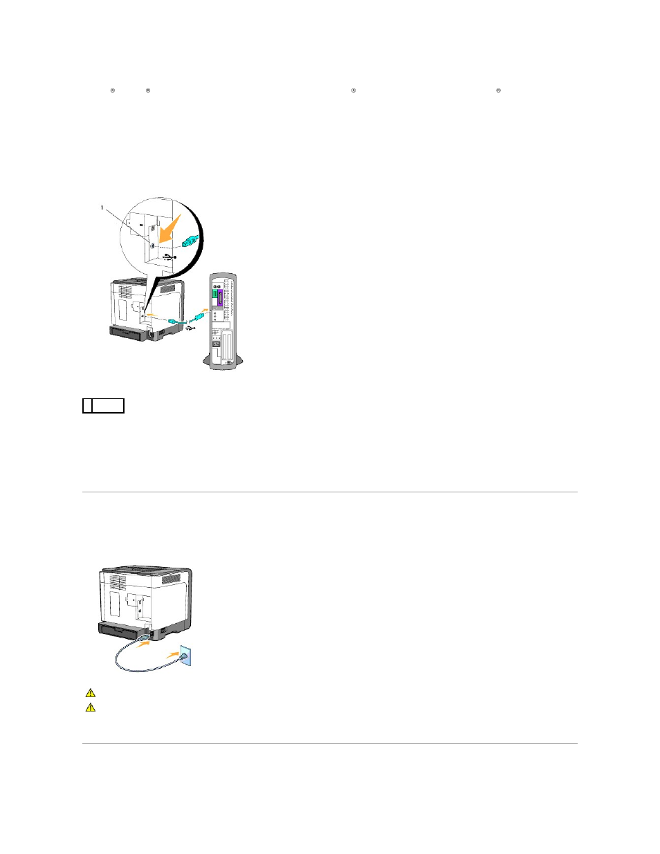 Turn on the printer, Connecting the printer to a network | Dell 1320c Network Color Laser Printer User Manual | Page 13 / 137