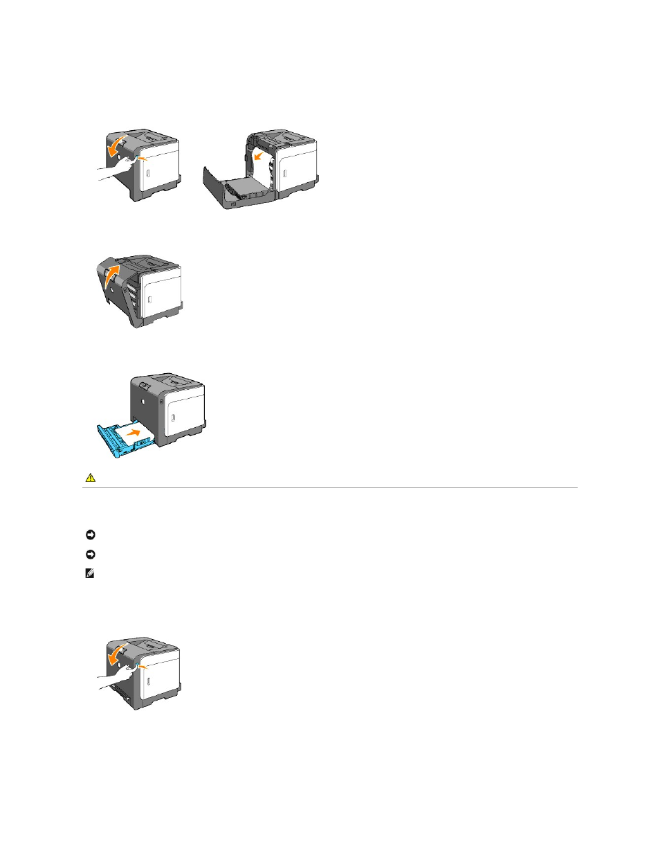 Clearing paper jams from the fuser | Dell 1320c Network Color Laser Printer User Manual | Page 86 / 137