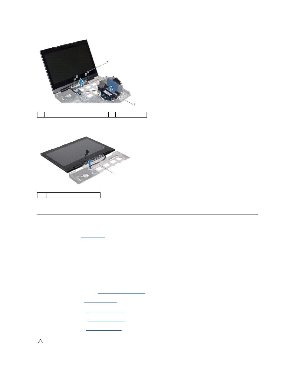 Replacing the display assembly | Dell Alienware M11x (Early 2010) User Manual | Page 13 / 39