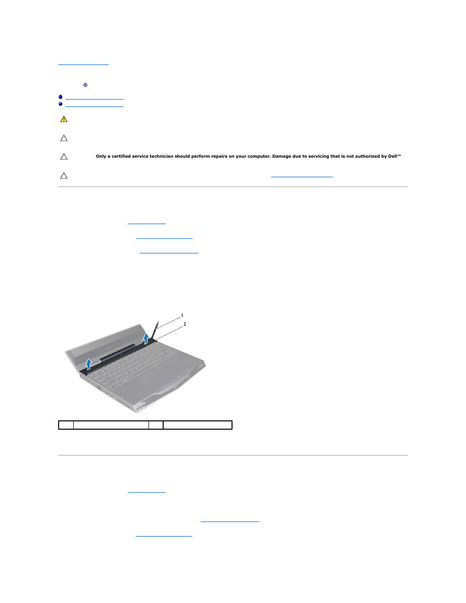 Hinge cover, Removing the hinge cover, Replacing the hinge cover | Dell Alienware M11x (Early 2010) User Manual | Page 17 / 39