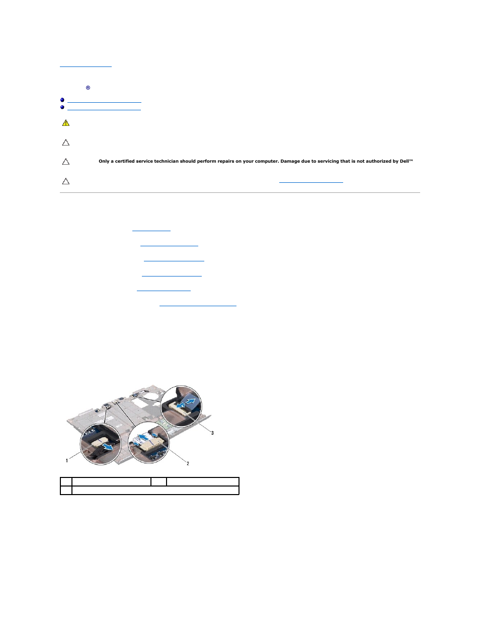 Status light board, Removing the status light board | Dell Alienware M11x (Early 2010) User Manual | Page 24 / 39