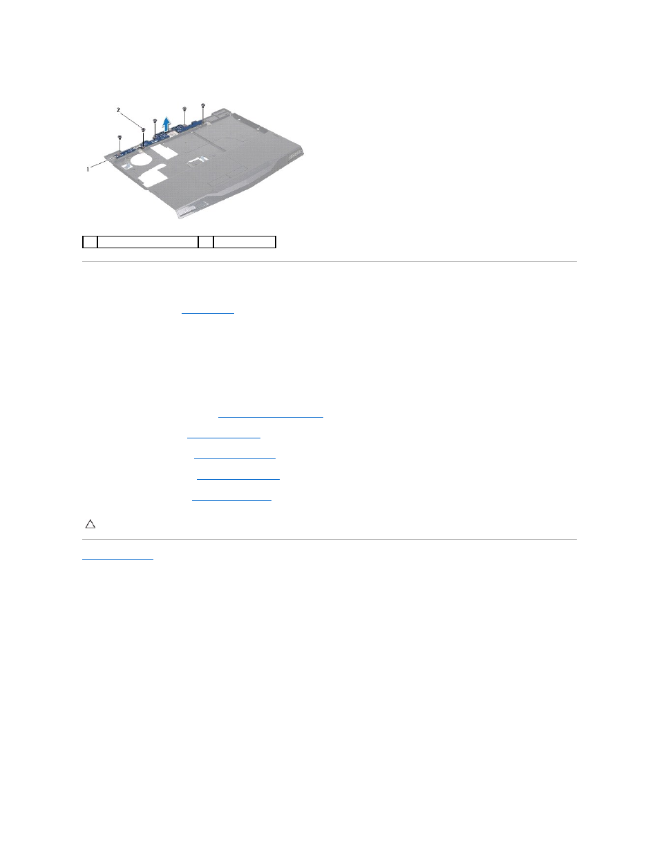 Replacing the status light board | Dell Alienware M11x (Early 2010) User Manual | Page 25 / 39