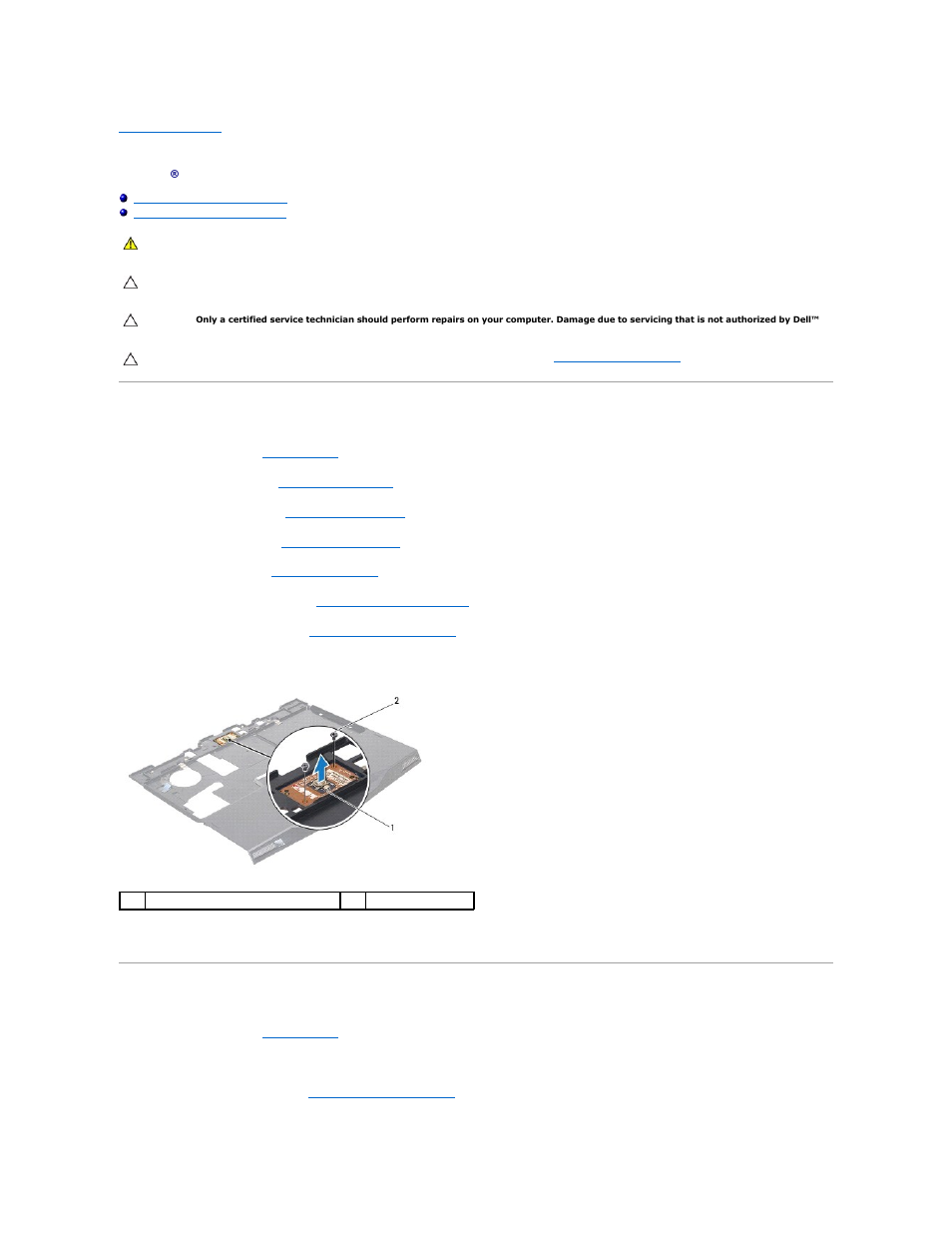 Power button board, Removing the power button board, Replacing the power button board | Dell Alienware M11x (Early 2010) User Manual | Page 33 / 39