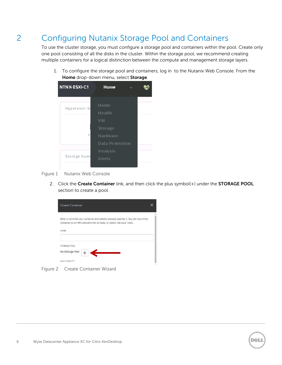 2configuring nutanix storage pool and containers | Dell XC Web-Scale Converged Appliance User Manual | Page 6 / 137