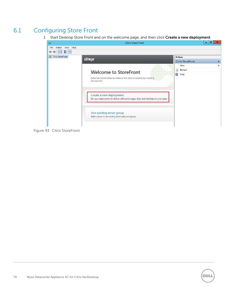 1 configuring store front | Dell XC Web-Scale Converged Appliance User Manual | Page 74 / 137