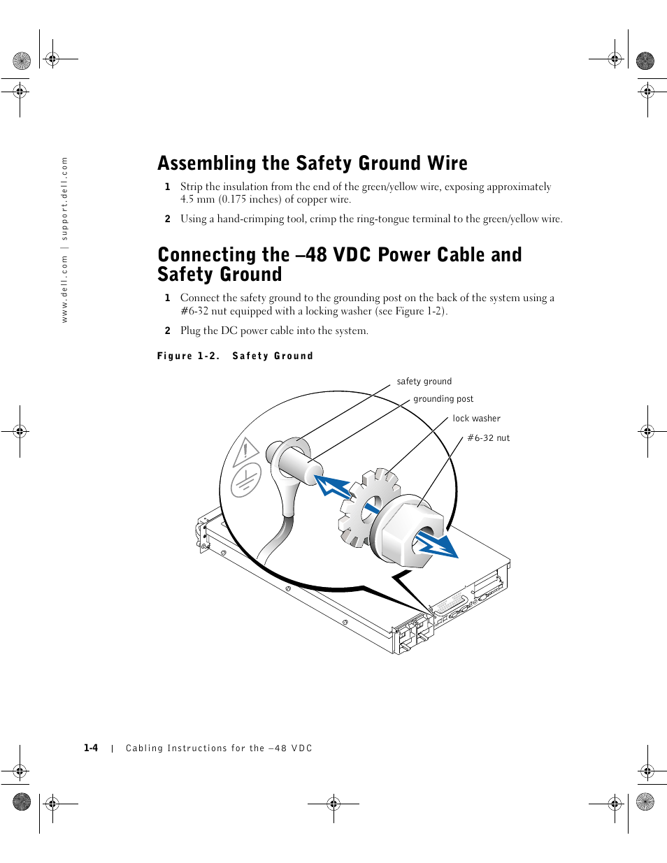 Assembling the safety ground wire | Dell PowerEdge 2650 User Manual | Page 6 / 8