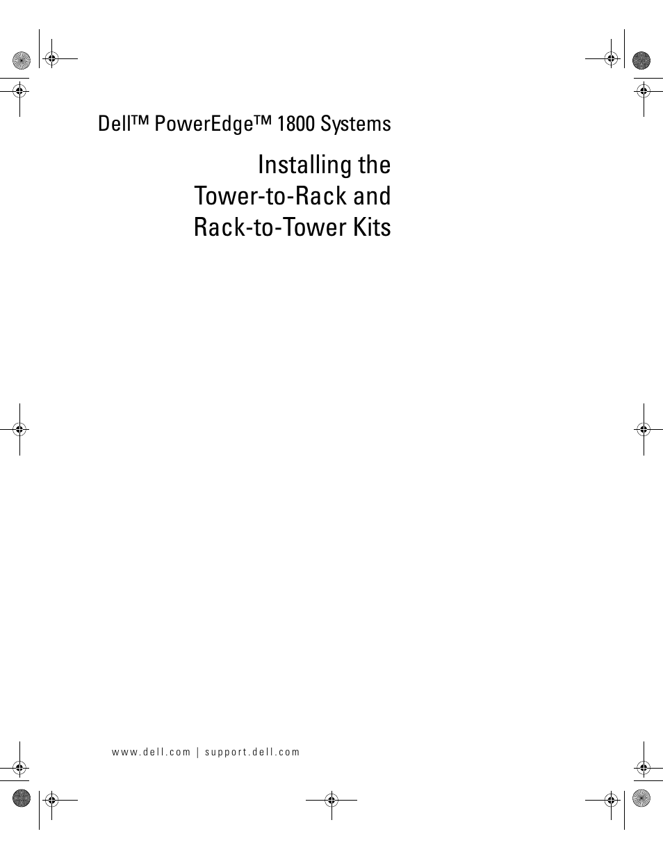 Dell PowerEdge 1800 User Manual | 20 pages