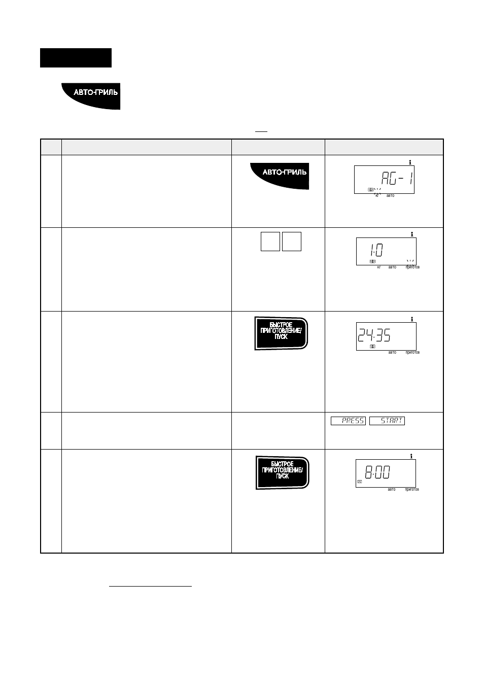 Auto grill | Sharp R-770B User Manual | Page 59 / 76